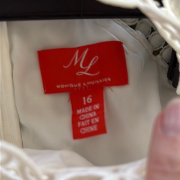 Monique Lhuillier White Lace Mini Dress - Picture 3 of 6